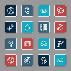 Medicine web icons set