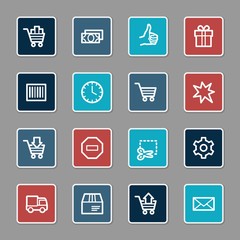 Shopping web icons
