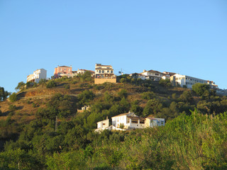 Fototapeta na wymiar Residential hillside view