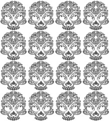 Vector Gothic Damask ornament pattern element. Gothic style texture for textile, fabrics or wallpapers backgrounds. beige and white color