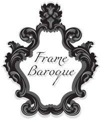 Vintage baroque frame or mirror. Vector