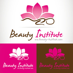 centre beauté soin du corps logo lotus rose