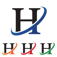 initial swoosh logo h