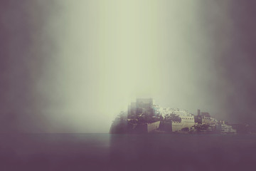 Fototapeta premium Peniscola castle. Image with a blurry effect. Spain