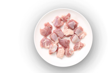 Fresh meat on the plate