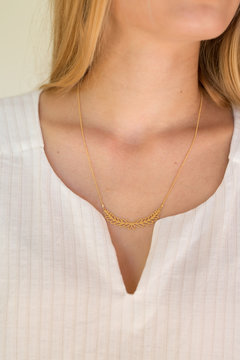 Close Up Of Gold Neckless