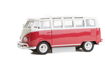 The toy car isolated on white background