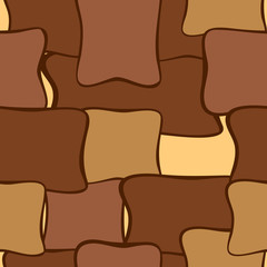 Abstract geometric seamless pattern brown shades