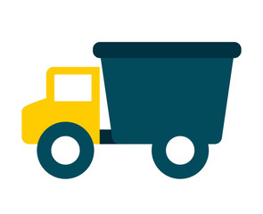Baby toy truck isolated icon design