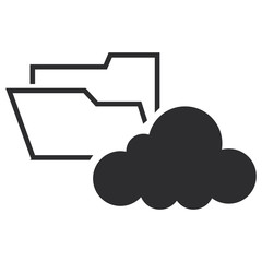 file folder and cloud icon