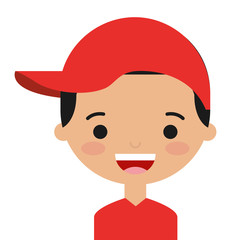 face little boy  isolated icon design
