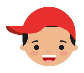 face little boy  isolated icon design