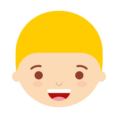 face little boy  isolated icon design