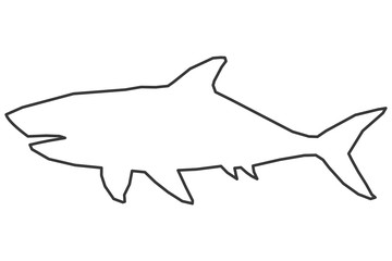 shark outline icon