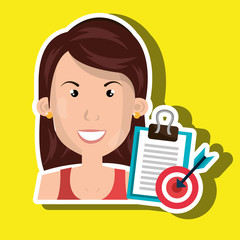 business person  with checklist isolated icon design, vector illustration  graphic 
