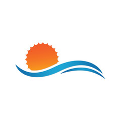 Sun and sea. Summer vector illustration