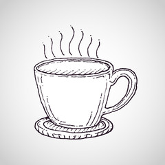 Coffee cup vector drawing