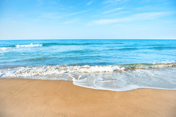 Fototapeta na wymiar Tropical beach with sand and sea