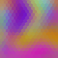 Gradient low poly hexagon style vector mosaic background