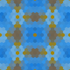 Kaleidoscopic low poly hexagon style vector mosaic background