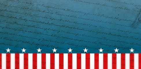 Fototapeta premium Composite image of declaration of independence