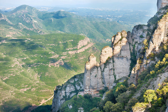 Rocks on Montserrat mountain