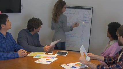 People group discussing new project with team colleagues - Powered by Adobe