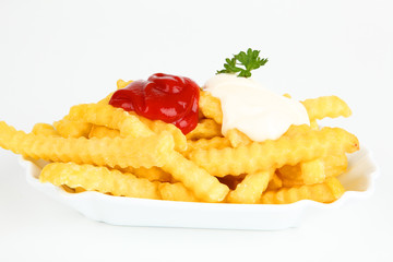 Pommes rot weiß
