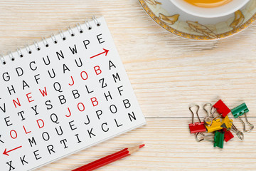 new job old job concept