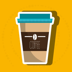 guarantee label coffee  isolated icon design, vector illustration  graphic 