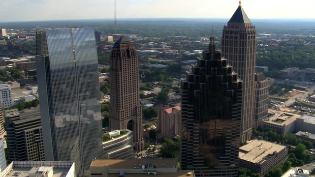 Orbiting skyscrapers of Midtown Atlanta, Georgia. Shot in 2007.