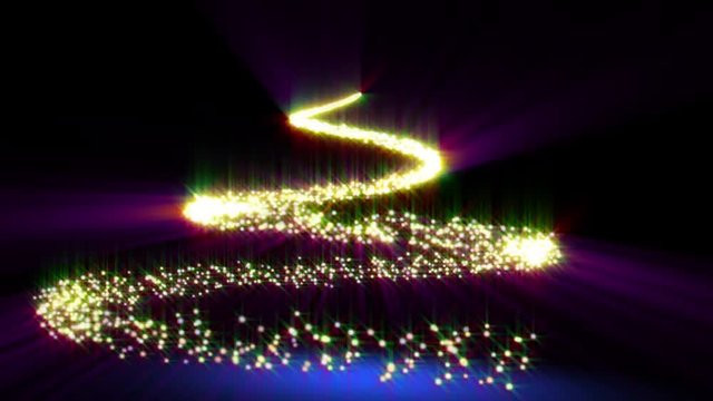 Albero di natale con particelle di luce