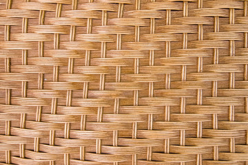 Brown rattan texture for background.