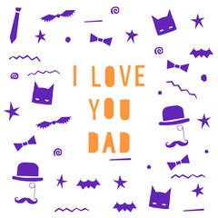 Father's Day greeting card background.
