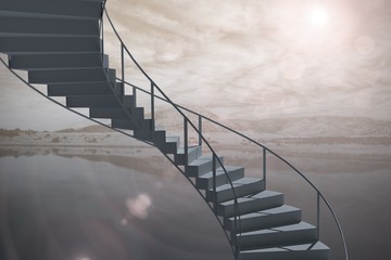 Composite image of image of isolated stairs