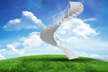 Composite image of image of isolated stairs