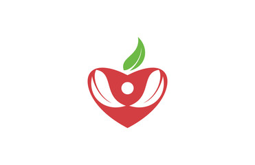 heart leaf apple logo