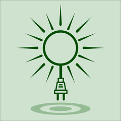 Green energy simple vector icons.