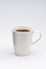 coffee cup on white background.