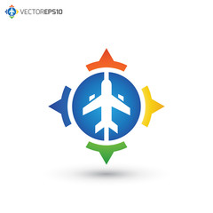 Travel Jet Compass Logo