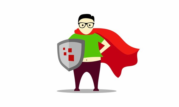 nerd cyber hero guard