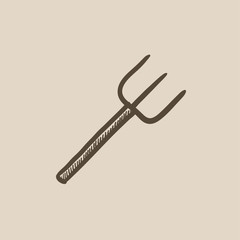 Pitchfork sketch icon.