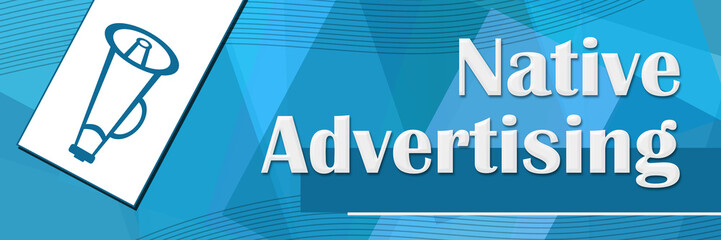 Native Advertising Random Shapes Blue Background 
