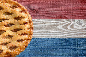Apple Pie on Patriotic Background
