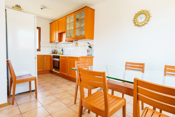 Interior of a kitchen in a guest house
