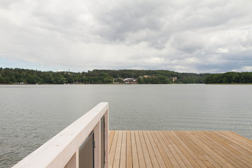 Lake Czos in the city of Mragowo, Mazury region, Poland