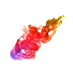 abstract colorful Fire flames on white background
