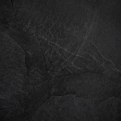 Naklejka premium Dark black slate background or texture.
