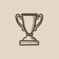 Trophy sketch icon.