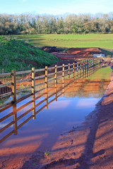 Road construction site